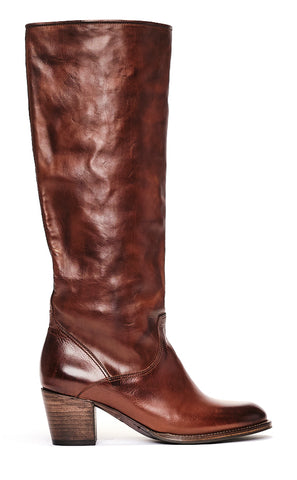 SUNDAY HEEL KNEE HIGH | Red-Brown 10